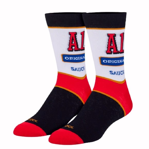 A1 Steak Sauce Dress Socks - NEW Fast Ship - Picture 1 of 2